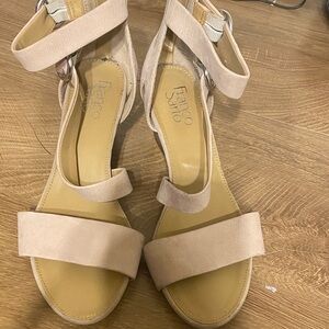 Franco Sarto Women's Cream Strap Sandals